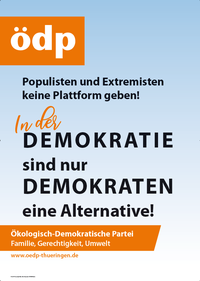 Plakat zur Thüringer Landtagswahl 2019